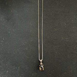 Smokey Topaz and Diamond Pendant (chain not included)